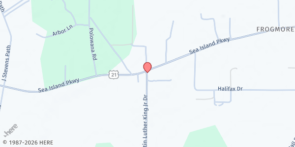 Map showing Franciscan Center at 85 Mattis Rd., Frogmore, SC