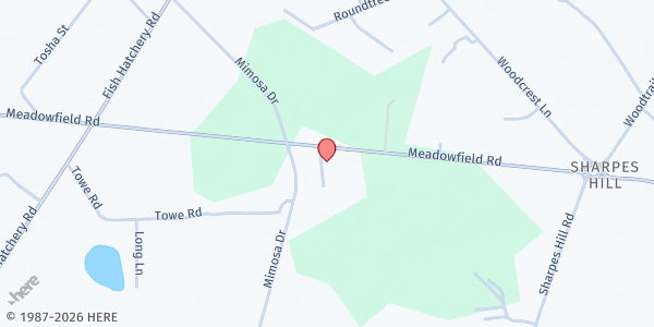 Map showing Providence Baptist Church at 977 Meadowfield Road, Gaston, SC