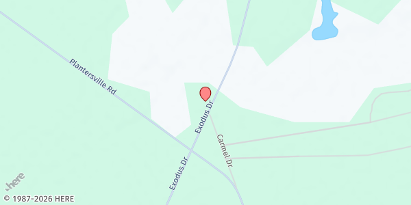 Map showing Mt. Carmel United Baptist Church at 3279 Exodus Dr., Georgetown, SC