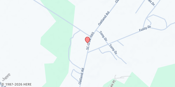 Map showing New Birth World Deliverance at 899 Oatland Rd., Georgetown, SC