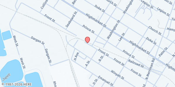 Map showing Our Lady's Pantry of Georgetown at 1905 W. Front St., Georgetown, SC