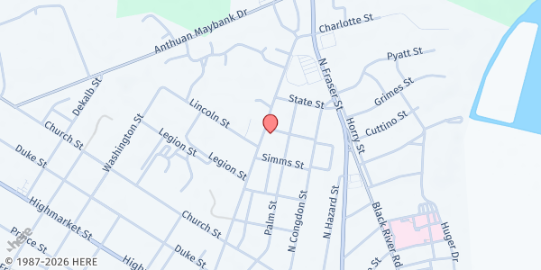 Map showing United Community Food Bank at 900 North Merriman Rd., Georgetown, SC