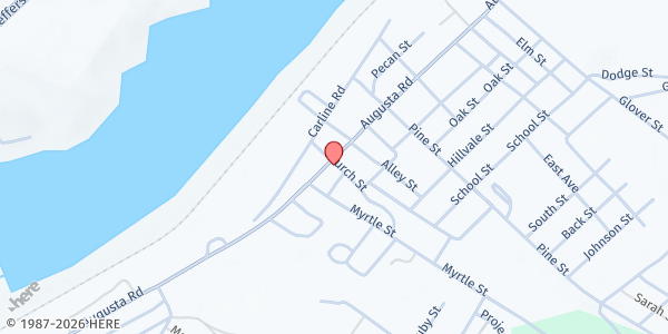 Map showing Hope Ministries of the Valley at 2331 Augusta Rd., Gloverville, SC