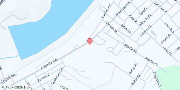 Map showing Our Lady of the Valley Catholic Center at 2443 Augusta Rd., Gloverville, SC