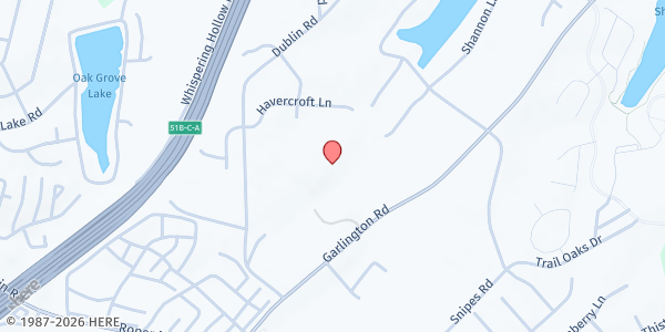 Map showing Bridgeway Church Food Pantry at 725 Garlington Rd., Greenville, SC