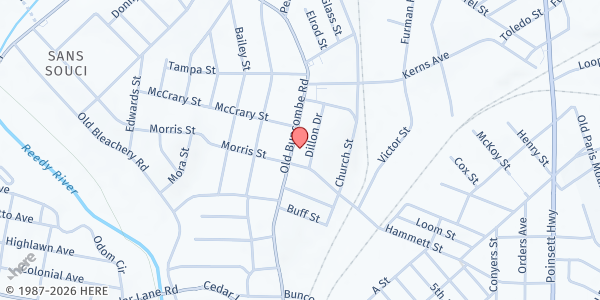 Map showing Catholic Charities of SC - Greenville at 2300 Old Buncombe Road, Greenville, SC