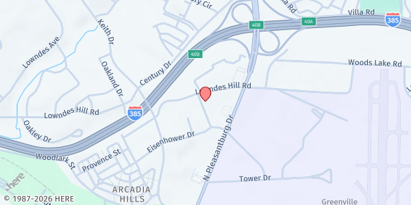 Map showing First Impressions of South Carolina, INC. at 15 Grand Avenue, Greenville, SC