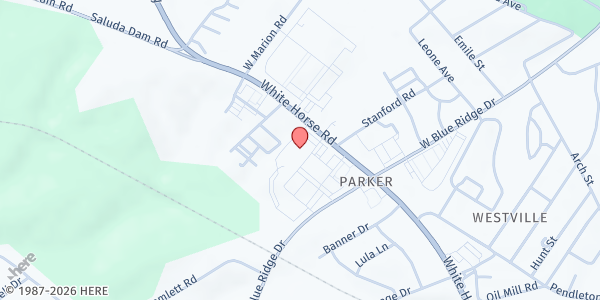 Map showing Global Revival Center at 6119 White Horse Rd., Greenville, SC