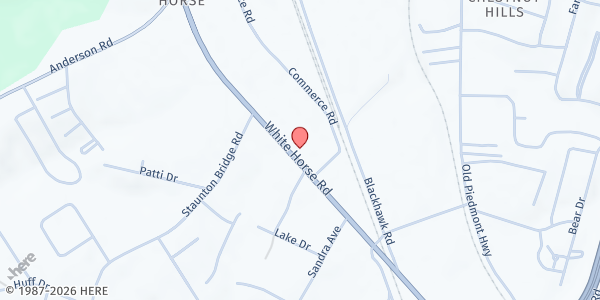 Map showing Harvest HOPE Food Bank - Greater Greenville Area Branch at 2818 White Horse Rd., Greenville, SC