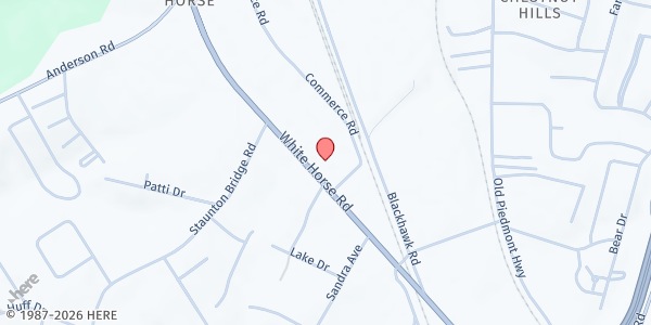 Map showing HHFB Emergency Food Pantry-Greenville at 2818 White Horse Road, Greenville, SC