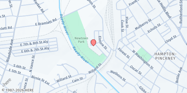 Map showing Mountain View Baptist at 111 Cagle Street, Greenville, SC