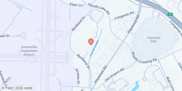 Map showing Relentless Church at 635 Haywood Road, Greenville, SC