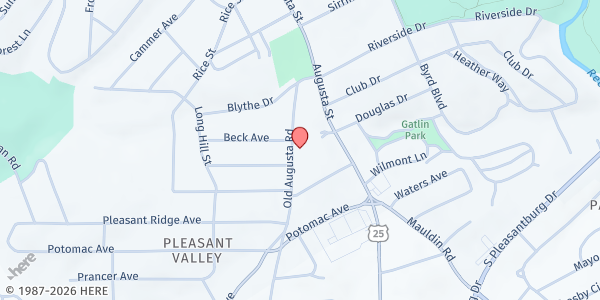 Map showing Samaritan House of Greenville at 105 Old Augusta RD, Greenville, SC