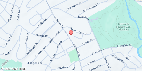 Map showing Samaritan House of Greenville at 2723 Augusta Street, Greenville, SC