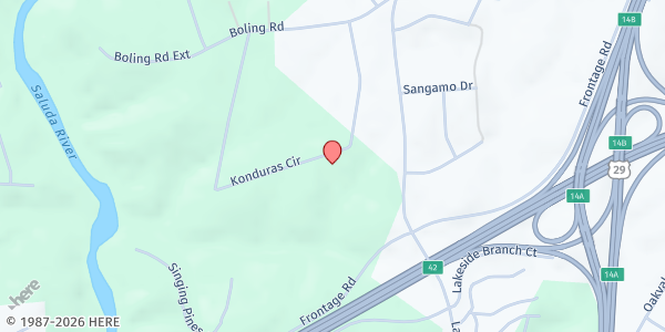 Map showing Star Faith at 115 Kondros Circle, Greenville, SC