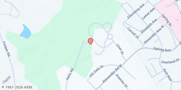 Map showing Upper Savannah Family Caregiver Program at 430 Helix Rd., Greenwood, SC