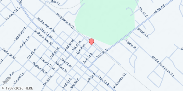 Map showing The Access Network - Hampton at 109 1st Street East, Hampton, SC