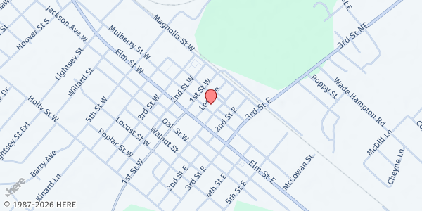 Map showing The Chosen One Ministry at 211 Lee Ave., Hampton, SC