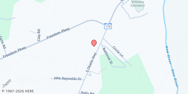 Map showing Agape Family Life Center at 5855 S. Okatie Hwy., Hardeeville, SC
