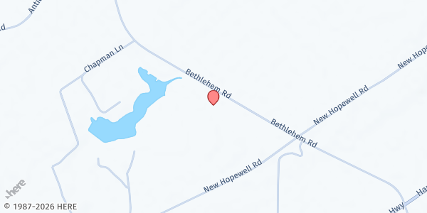 Map showing New Visions Community Development Center at 1416 Bethlehem Rd., Hartsville, SC