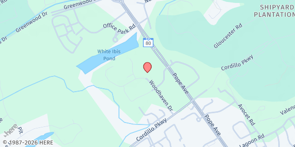 Map showing Holy Family Catholic Church at 24 Pope Ave., Hilton Head Island, SC