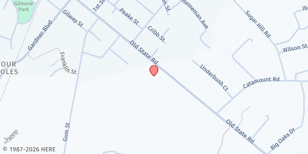 Map showing Refuge Temple at 8914 Old State Rd., Holly Hill, SC