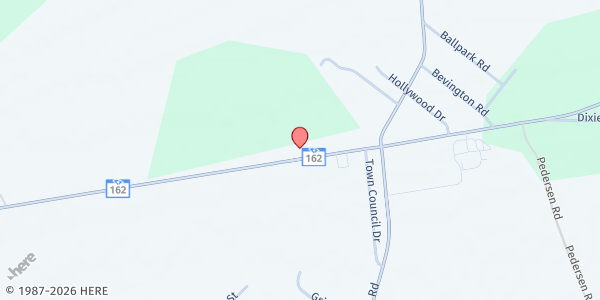 Map showing Hollywood Coalition at 6376 SC-162, Hollywood, SC