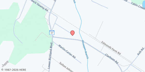 Map showing JBC Cares, INC Food Pantry at 1051 Clarkson Road, Hopkins, SC
