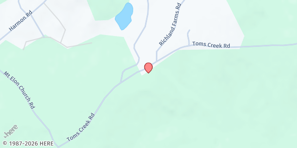 Map showing Temple Of Yahshua at 248 Toms Creek Rd., Hopkins, SC