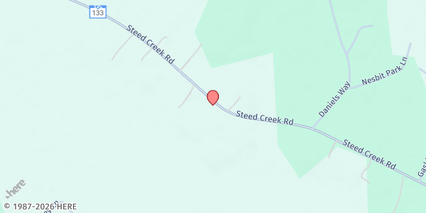Map showing St. Philipps A.M.E. at 3205 Steed Creek Rd., Huger, SC
