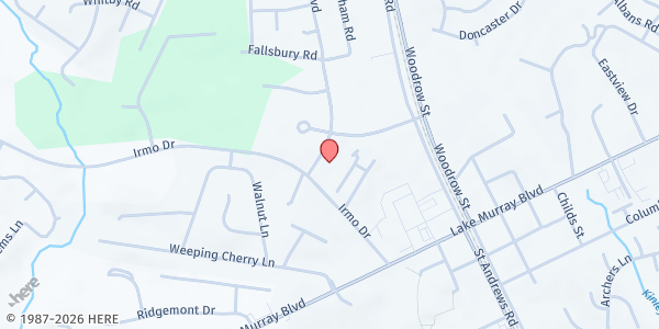 Map showing Sharing God's Love at 147 Friarsgate Blvd, Irmo, SC