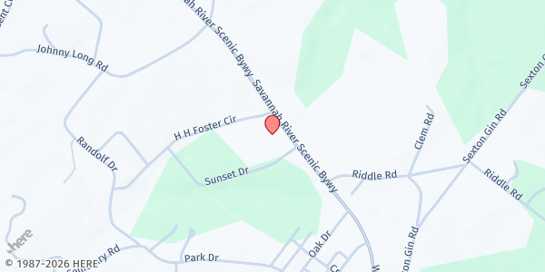 Map showing VA First Baptist - Highway 81 S Location at 9536 Hwy. 81 S., Iva, SC