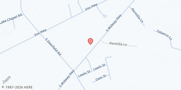 Map showing White Chapel Free Will at 419 S. Midway Hwy., Johnsonville, SC