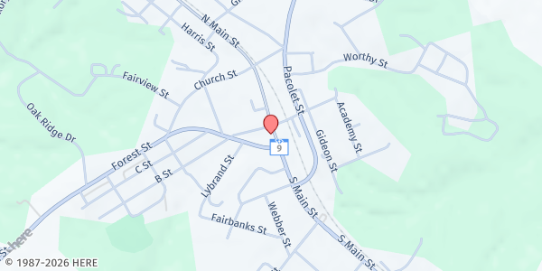 Map showing The Potters House at 106 South Main Street, Jonesville, SC