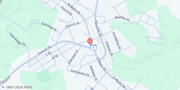 Map showing The Potters Store House at 106 S Main St, Jonesville, SC