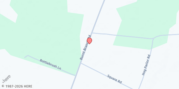 Map showing Oak Grove AME at 1709 Burnt Branch Road, Lake City, SC