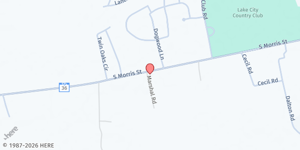 Map showing St. Peter AFU Church at 940 South Morris Street, Lake City, SC