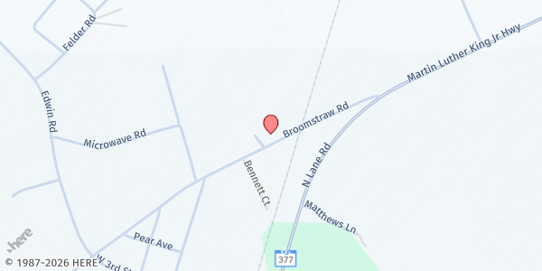 Map showing Mary Magedaline Outreach at 128 Broomstraw Rd., Lane, SC