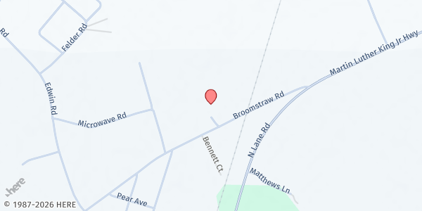 Map showing Mary Magedaline Outreach Center at 128 Broomstraw Rd, Lane, SC