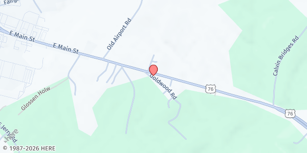 Map showing Gower Place (Laurens) at 20820 Highway 76 East, Laurens, SC