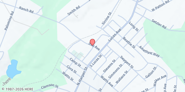 Map showing Laurens Baptist Crisis Center at 60 Ranch Rd., Laurens, SC