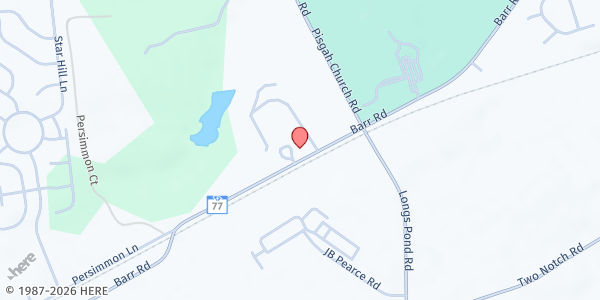 Map showing Calvary Chapel Of Lexington at 1156 Barr Road, Lexington, SC