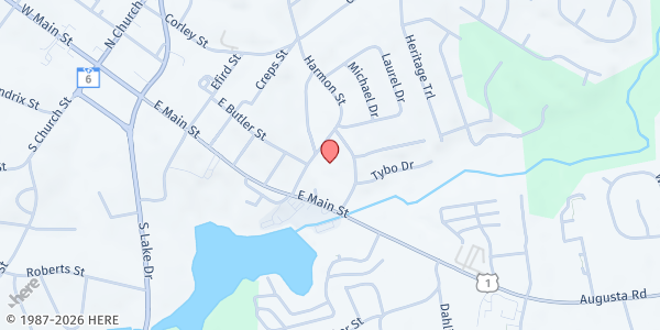 Map showing Lexington Interfaith Community Services (LICS) at 216 Harmon St., Lexington, SC