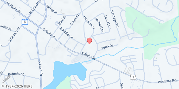 Map showing Mission Lexington at 216 Harmon Street, Lexington, SC