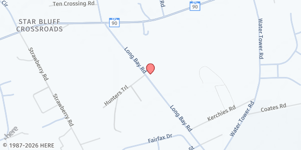 Map showing North Strand Helping Hands at 2501 Long Bay Rd, Longs, SC