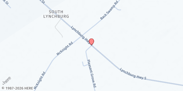 Map showing King Emmanuel Baptist at 1157 Hwy. 76 W., Lynchburg, SC