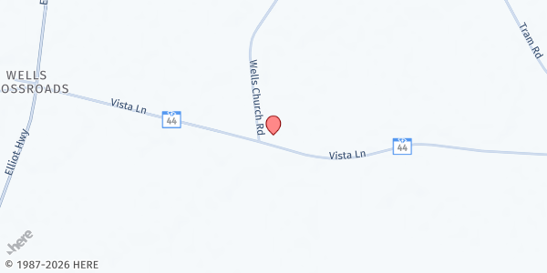 Map showing Mt Pleasant AME Church at 1800 Vista Lane, Lynchburg, SC