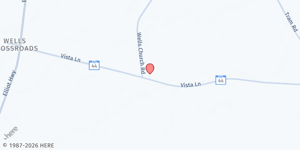 Map showing Mt. Pleasant AME at 1800 Vista Lane, Lynchburg, SC