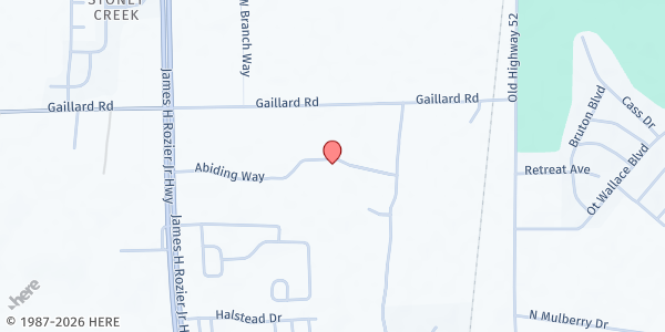 Map showing Abiding Word Family Ministries at 227 Abiding Way, Moncks Corner, SC