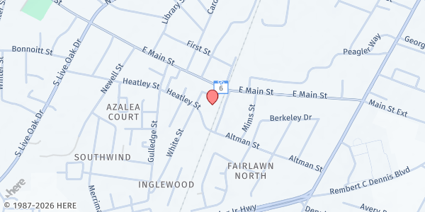 Map showing Heart to Heart Berkeley at 104 Behrman St, Moncks Corner, SC